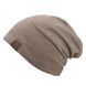 Шапка біні beanie FS весняна в'язана на тонкій підкладці бежевий колір