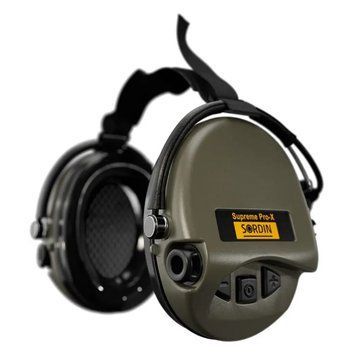 Активні навушники Sordin Supreme Pro X із заднім тримачем зелений 76302-X-S 1