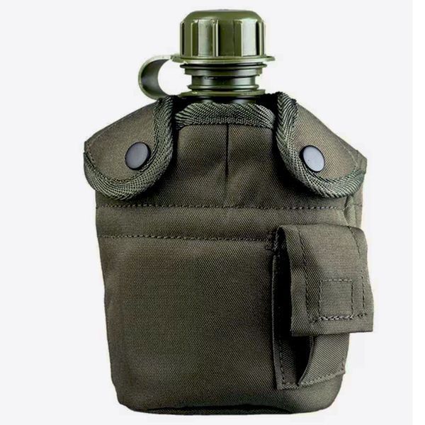Фляга з підсклянником та чохлом  0,95 л. US Olive 14506001  2