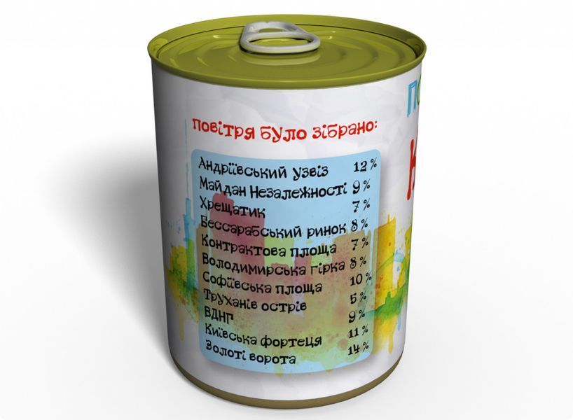 Консервоване Повітря Києва - Орігінальній Сувенір Зі Століці Украині CAKYUA фото