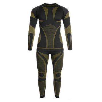 Термобілизна Mil-Tec 4-WAY STRETCH Performance Black/Green 11225002-S/M 1