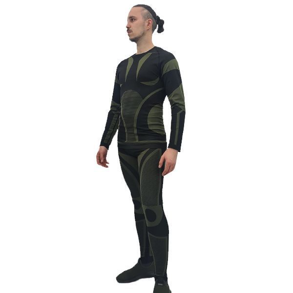 Термобілизна Mil-Tec 4-WAY STRETCH Performance Black/Green 11225002-S/M 6