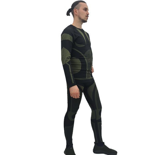 Термобілизна Mil-Tec 4-WAY STRETCH Performance Black/Green 11225002-S/M 3