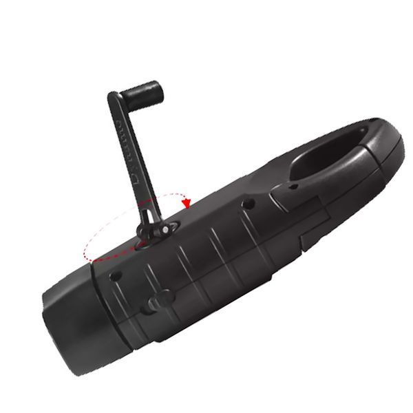 Фонарь светодиодный динамо+солнечная батарея, карабин Black LS-015-3 x 0,5W 15319 фото