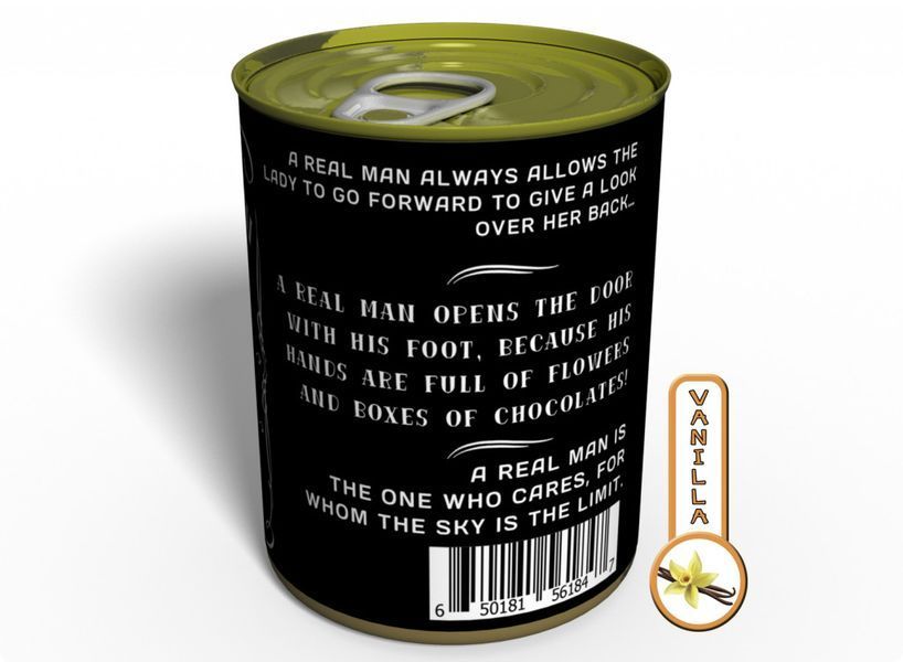 Canned Gifts - 2 Pair Quality All Seasons Black Cotton Socks - The Real Man Funny Hilarious Gag Items Gifts for Guy - Prank Fun Things Gift Idea For Him, Quirky Useful Christmas, Birthday Present 650181561847 CSRMEN2P фото