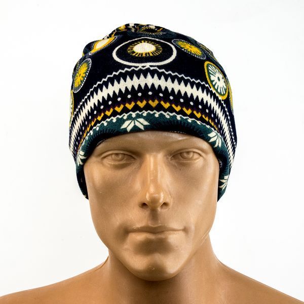 Шапка біні beanie мультифункціональна повязка баф різнокольорова весняна 16646 фото