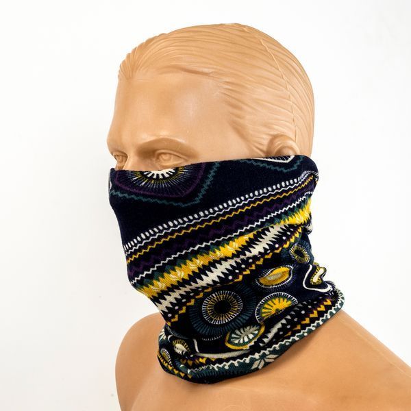 Шапка біні beanie мультифункціональна повязка баф різнокольорова весняна 16646 фото