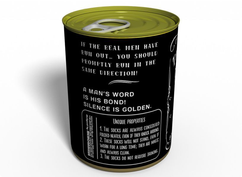 Canned Gifts - 1 Pair Quality Hot pepper Men's Cotton Socks - The Real Man Socks Funny Hilarious Gag Items Gifts for Guy - Prank Fun Things Gift Idea For Him - Quirky Useful Christmas , Birthday Gifts and Present 650181561816 CSRMEN1P фото