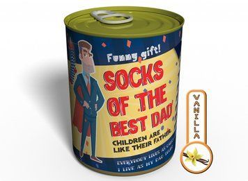 Canned Gifts - Best Dad Socks Gag Gifts for Dad - 2 Pair Quality Black Man Cotton Socks For All Seasons - Fun Father's Day Gift Idea - Funny Quirky Useful Christmas Birthday Gifts and Present for Dad 650181561830 CSOTBDEN2P фото