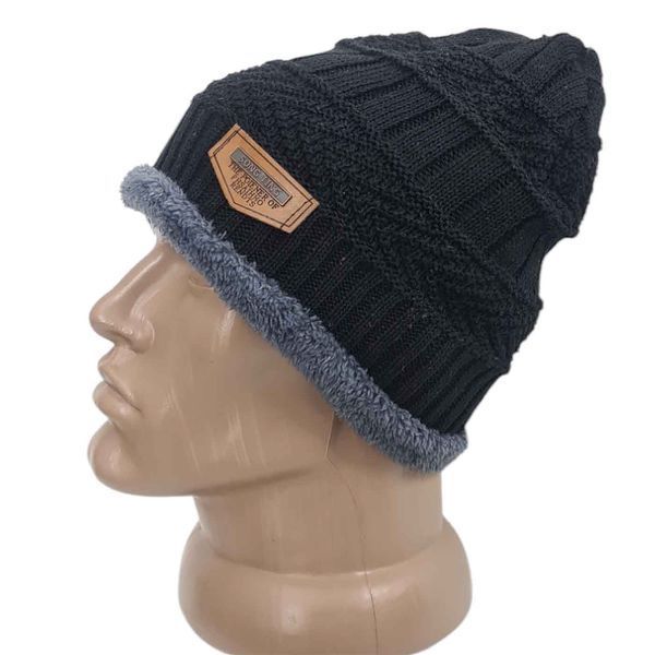 Зимова шапка біні beanie (Black) 16254 фото