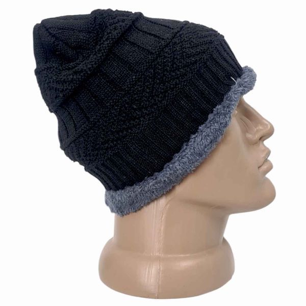 Зимова шапка біні beanie (Black) 16254 фото