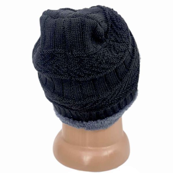 Зимова шапка біні beanie (Black) 16254 фото