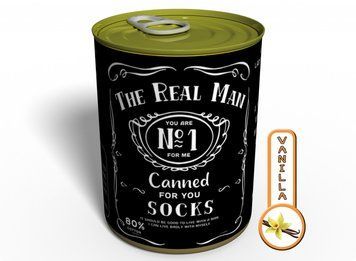 Canned Gifts - 1 Pair Quality Black Warm Man Cotton Socks - The Real Man Socks Funny Hilarious Gag Items Gifts for Guy - Prank Fun Things Gift Idea For Him - Quirky Useful Christmas, Birthday Gifts and Present 650181561793 CSOTRMEN фото