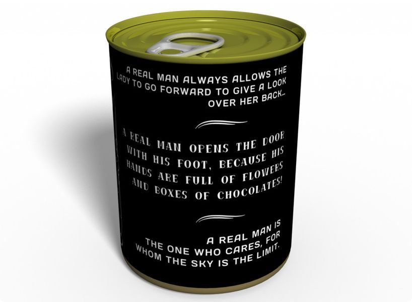 Canned Gifts - 1 Pair Quality Black Warm Man Cotton Socks - The Real Man Socks Funny Hilarious Gag Items Gifts for Guy - Prank Fun Things Gift Idea For Him - Quirky Useful Christmas, Birthday Gifts and Present 650181561793 CSOTRMEN фото