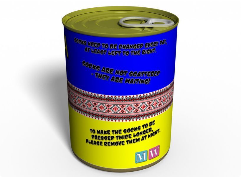 Canned Clean Socks Socks Ukraine - Оригінальний Подарунок З Одеси - Морські Сувеніри CCSOENUA фото