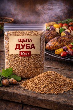 SMOK Тріска для копчення на грилі - Дуб 10кг (6&times;12&times;3 мм) 162551 фото