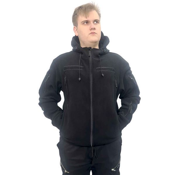 Кофта флісова з капюшоном чорна М-ТМ 16587 6