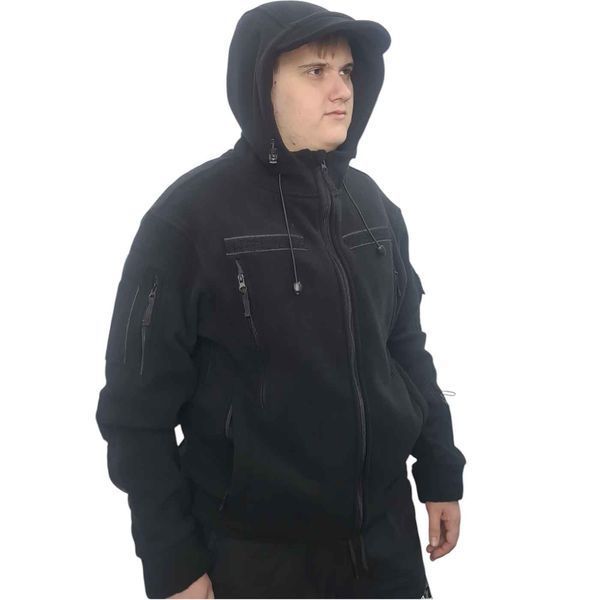 Кофта флісова з капюшоном чорна М-ТМ 16587 2
