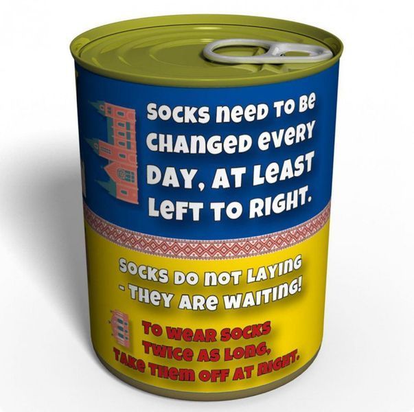 Canned Clean Socks From Lviv - Оригинальный Сувенир CSCSLUA фото