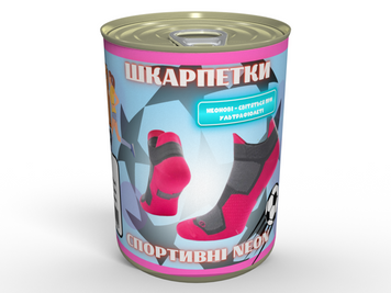 Консервированные Носки Спортивные NEON Розовые - Полезный Подарок Для Спортсмена CSBNPUA фото