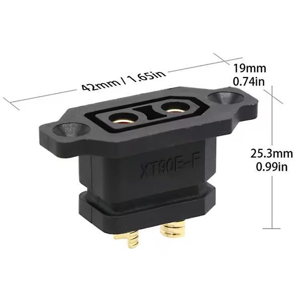 Комплект роз'єм Amass XT90E-FC та XT90E-M для акумулятора RC Lipo