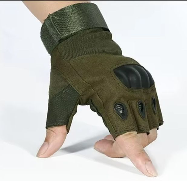 Рукавички без пальців із захистом кістяків olive 16137 (L) 3