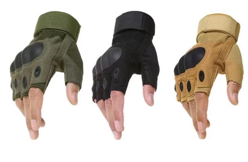 Рукавички без пальців із захистом кістяків olive 16137 (L) фото