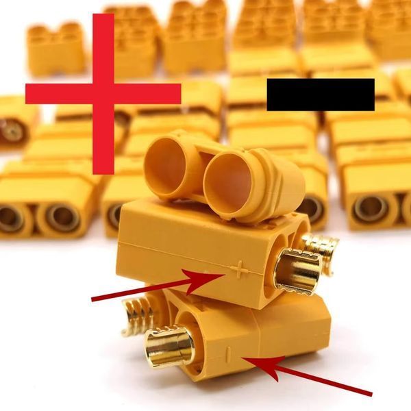 Разъем XT90 для аккумулятора RC Lipo (комплект вилка+розетка)