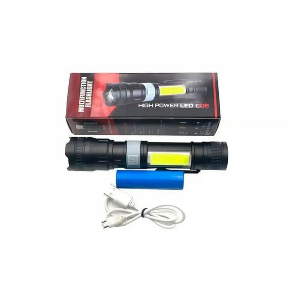 Фонарь BL-826-P50+COB (white+red), 1x18650, ЗУ microUSB, Box 826-P50 фото