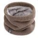 Зимовий баф в'язаний із хутром Khaki 16480 1