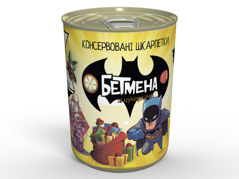 Консервовані Шкарпетки Бетмена - Незвичайний Подарунок Для Супергероя CSBATMANUA фото
