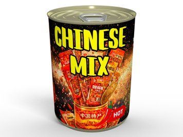 Острый Китайский Микс - Настоящие Китайские Снеки Для Ваших Вкусных Вечеров, Банка Китайских Снеков  CHINAMIX4 фото