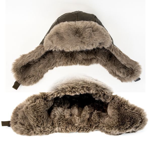 Шапка ушанка с мехом, цвет dark brown 16508 фото