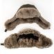 Шапка ушанка с мехом, цвет dark brown 16508 фото 8
