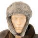 Шапка ушанка с мехом, цвет dark brown 16508 фото 6