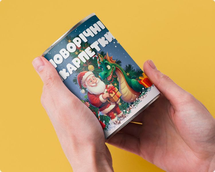 Консервовані Новорічні Шкарпетки - Подарунок На Рік Дракона CSFDYMUA фото