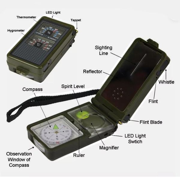 Компас MIL-TEC Compass 10 Function, 15799700