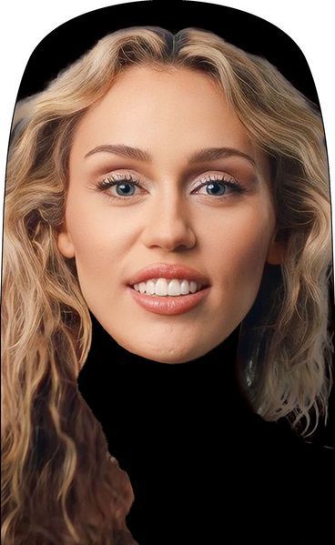Маска известного человека "Miley Cyrus"