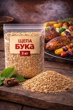 SMOK Тріска Для Копчення На Грилі Бук 3 кг (4&times;6&times;3 мм) 162565 фото