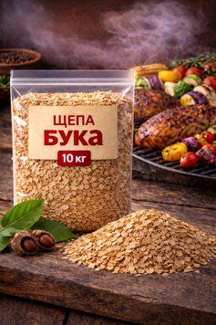 SMOK Тріска Для Копчення На Грилі Бук 10 кг (4&times;6&times;3 мм) 162567 фото