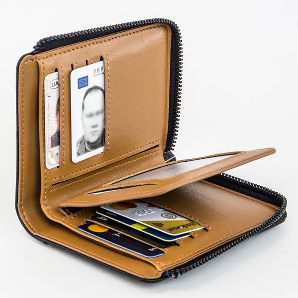 Портмоне Carteira Masculina Luxury AIKS KANGAROO черный 16349 фото