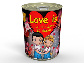 Консервовані шкарпетки Love is...зігрівати її ніжки - Приємний Подарунок На День Закоханих LIWSWUA фото
