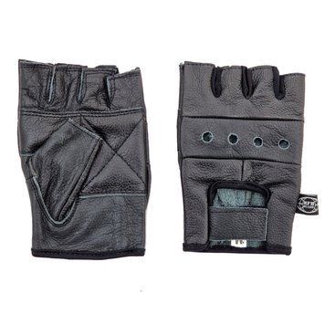 Рукавички шкіряні без пальців MFH без заклепок Делюкс, Black 15514-S 1