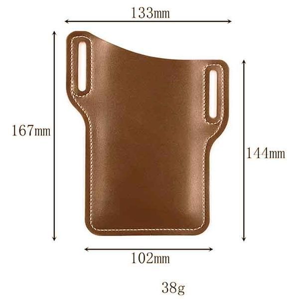 Чоловічий чохол для телефону поясна сумка Light Brown 16234 2