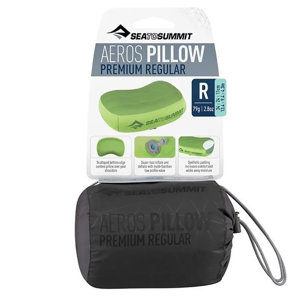 Надувная подушка Aeros Premium Pillow, 11х34х24см, Grey от Sea to Summit STS APILPREMRGY фото