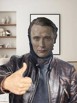 Маска відомої людини "Mads Mikkelsen"