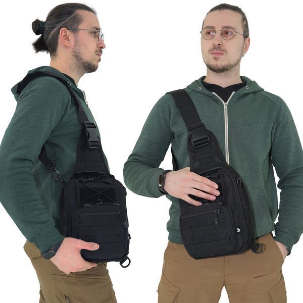 Рюкзак однолямочный Max Fuchs MOLLE Black 30700A фото