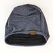 Шапка біні beanie FS весняна в'язана на тонкій підкладці синьо-сірий колір 16673 фото 6