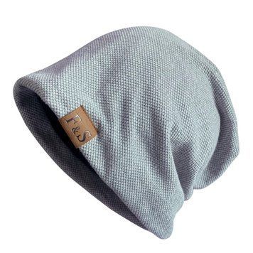 Шапка біні beanie FS весняна в'язана на тонкій підкладці світло-сірий колір