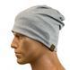 Шапка біні beanie FS весняна в'язана на тонкій підкладці світло-сірий колір 16672 фото 4